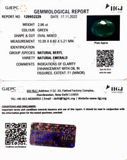 2.96/CT Natural Emerald Stone With Govt. Lab Certified (12210)